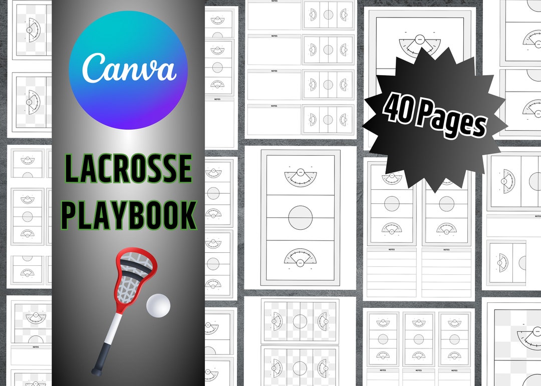 Lacrosse Playbook Template, Printable Blank Lacrosse Diagrams, Canva ...