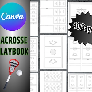 Lacrosse Playbook Template, Printable Blank Lacrosse Diagrams, Canva Template, Lacrosse Practice Plan, Editable Lacrosse Playbook