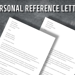 Carta de recomendación personal, Carta de apoyo, Carta de recomendación imprimible, Carta de recomendación personal editable, Plantilla de Canva
