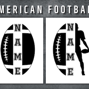 American Football Template, Editable Canva Template, American Football PNG, Printable American Football, American Football PDF, 7 Designs