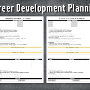 Career Development Planning, Printable Developing Employees, HR Templates, Human Resources, Business Tools, Business Template, Editable Form