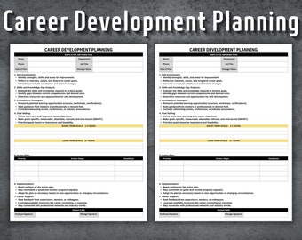 Loopbaanontwikkelingsplanning, afdrukbaar Ontwikkelen van medewerkers, HR-sjablonen, Human Resources, Zakelijke tools, Bedrijfssjabloon, bewerkbaar formulier