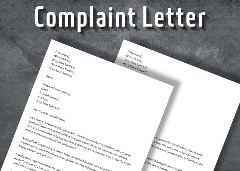 Complaint Letter Formal Complaint Letter Letter of Etsy