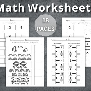 Math Worksheets, Addition And Subtraction, Printable Math, Kindergarten, Homeschool, Learn Numbers, Preschool Worksheet, Learn Math