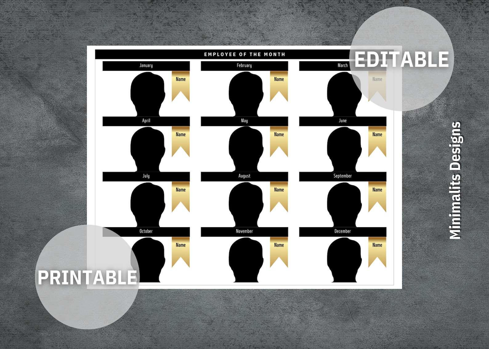 Employee of the Month, Employee of the Month Poster, Employee ...