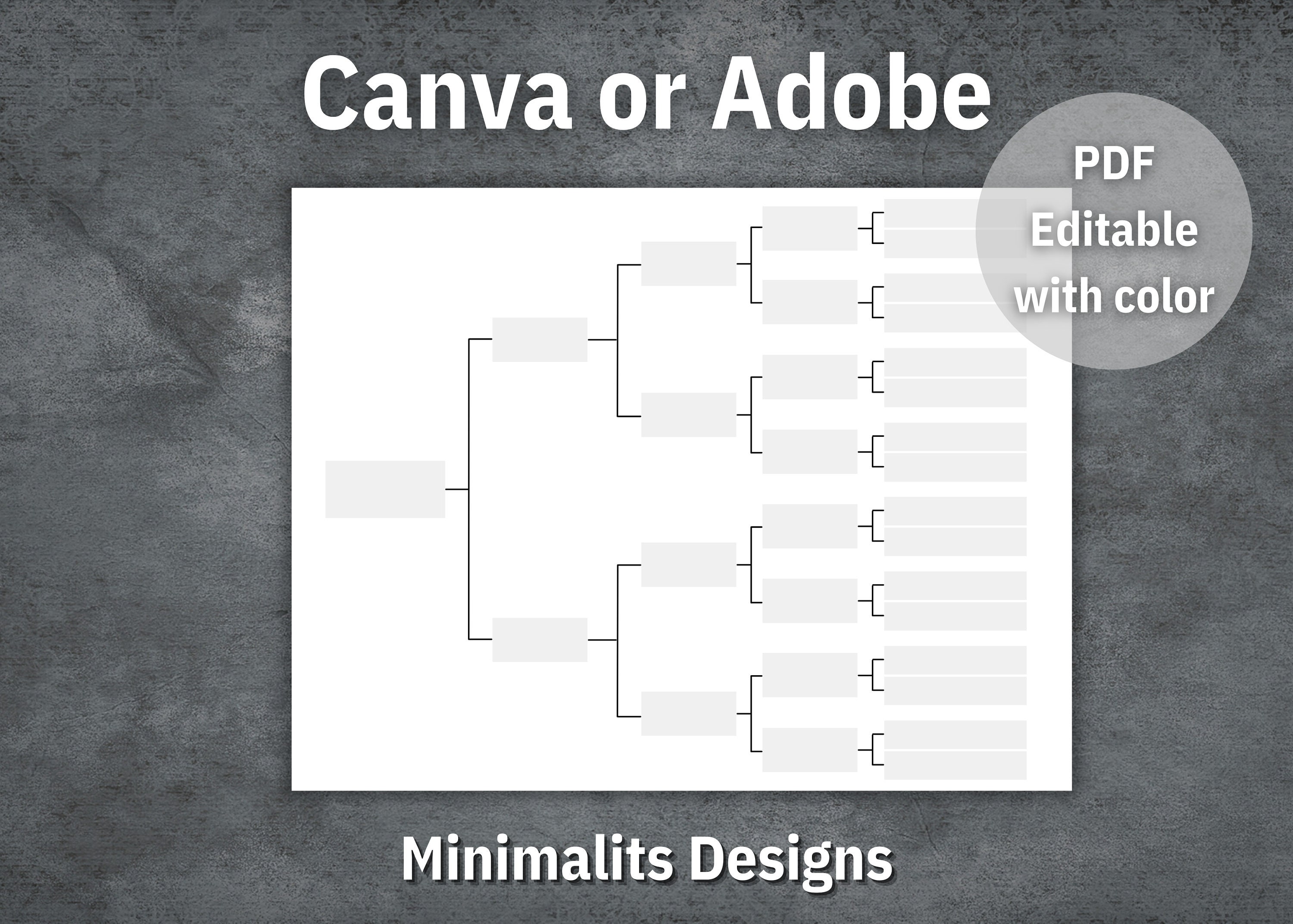 Family Tree Chart, Pedigree Chart Template, Printable Ancestral Chart ...