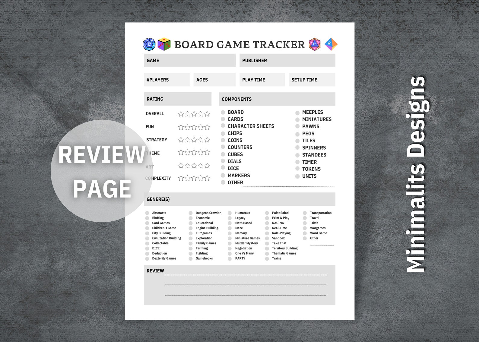 Game Log Sample Board Game Trackers, Social Games, Board Game Log, What to Play Next ...