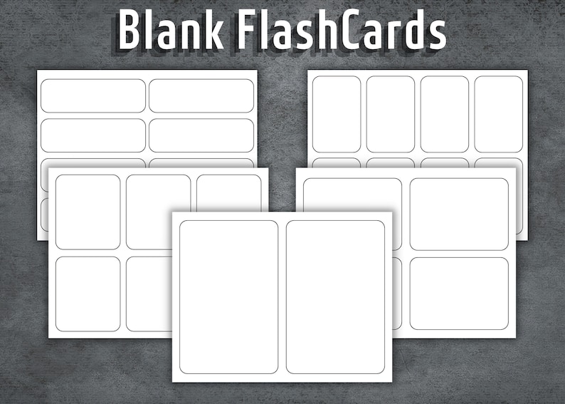 Printable Flashcards, Flash Cards Template, Blank Flash Cards, School