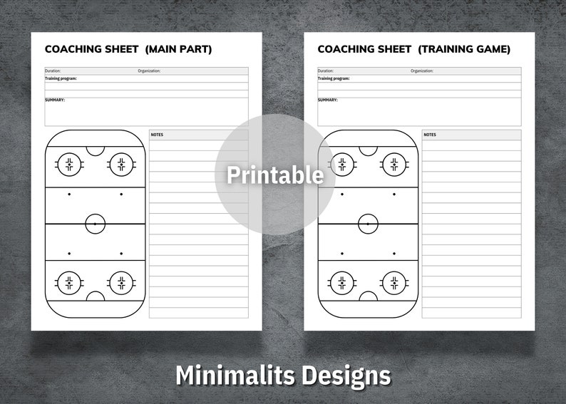 Ice Hockey Coaching Sheet, Ice Hockey Practice Plan, Ice Hockey Game