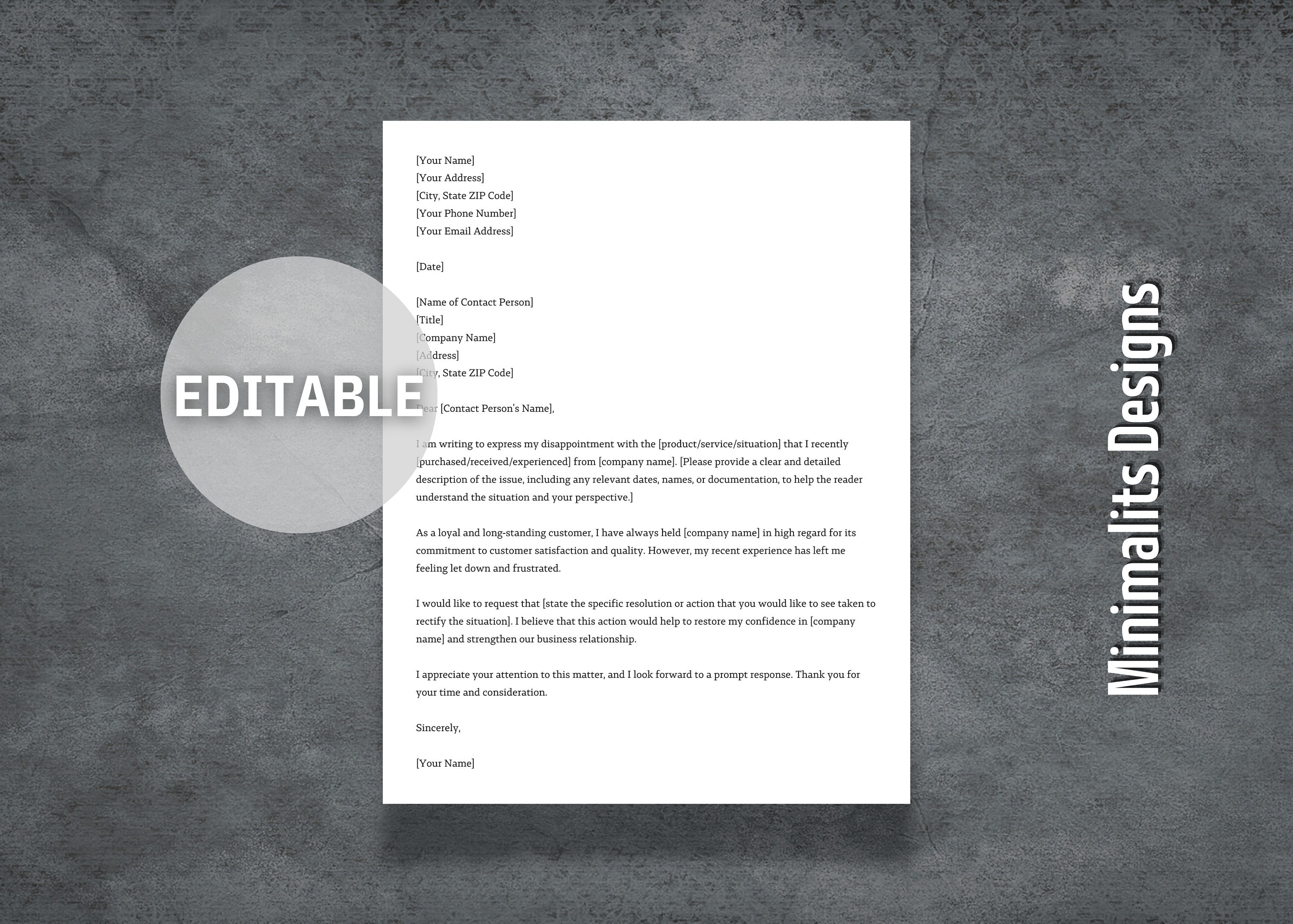 Complaint Letter Formal Complaint Letter Letter of Etsy