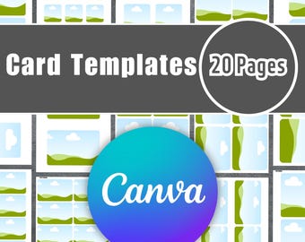 Drag and Drop Card Templates, Business Card, Printable Flashcard, Editable Blank Card, Business Notecards, Canva Card Frame, Card Templates