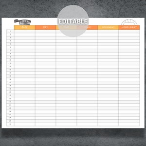 Time Table Netball Netball Schedule Template, Printable Netball Schedule, Editable Netball ...