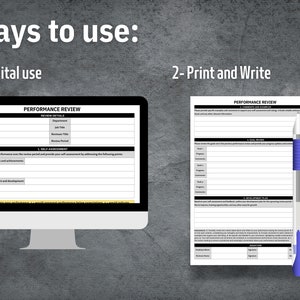 Performance Review Template, Printable Performance Review Form, Human ...
