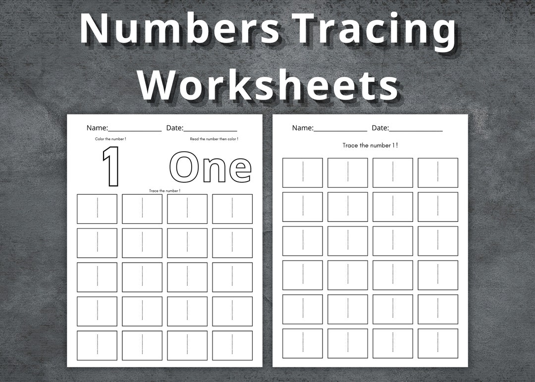 Numbers Tracing Worksheets, Numbers Coloring Pages, Printable Numbers ...