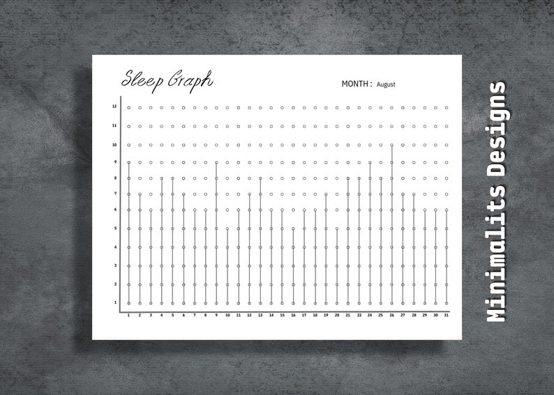 Sleep Tracker, Sleep Chart, Printable Sleep Graph, Sleep Journal ...