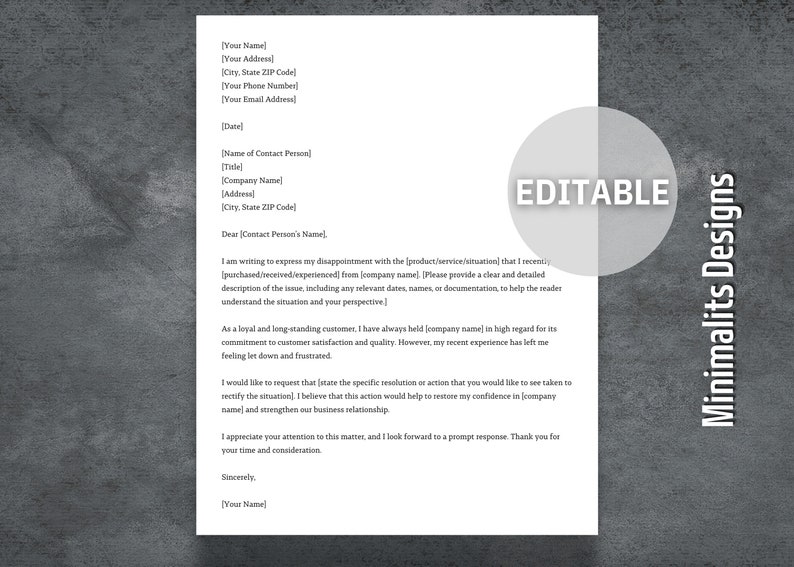 Complaint Letter, Formal Complaint Letter, Letter of Complaint