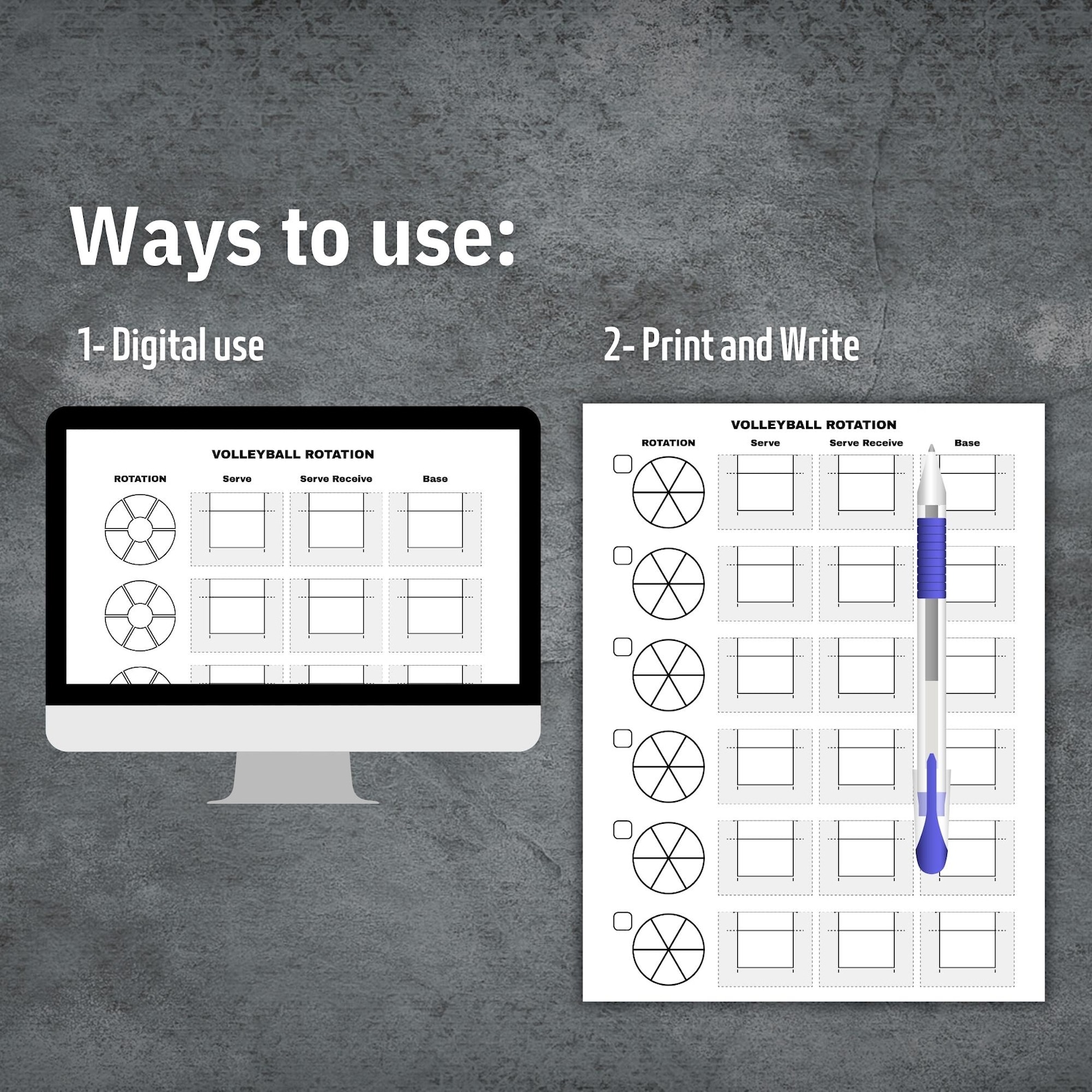 Line Up Rotation Frame Volleyball Rotation Template, Volleyball Rotation Lineup Sheet ...