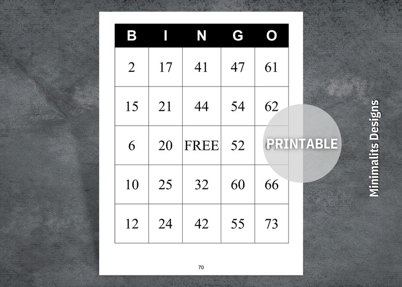 Bingo Game, Printable Bingo Cards, Traditional Bingo, 2000 Bingo Pages