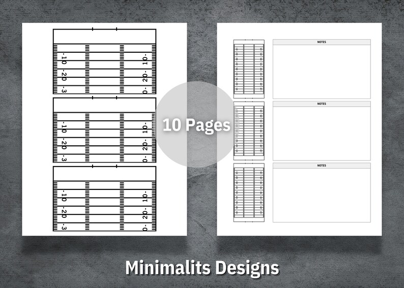 May include: Printable football playbook with 10 pages. Each page features a football field diagram with yard lines and a notes section.