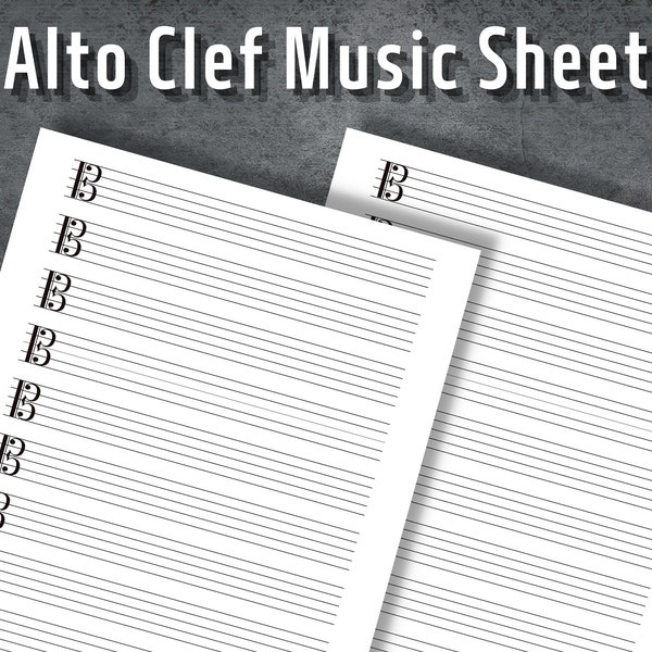 Paper Alto Clef Etsy Paper Alto Clef Etsy