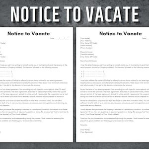 Aviso de desalojo, aviso de desalojo imprimible, aviso de desalojo editable, aviso de mudanza, carta de aviso de desalojo, descarga instantánea