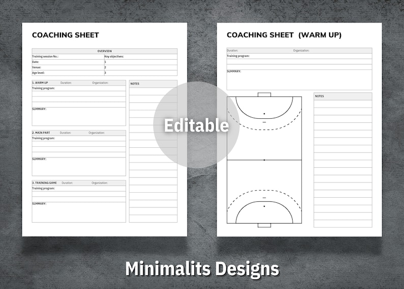 Handball Coaching Sheet, Handball Practice Plan, Handball Game Day Strategy, Handball Player