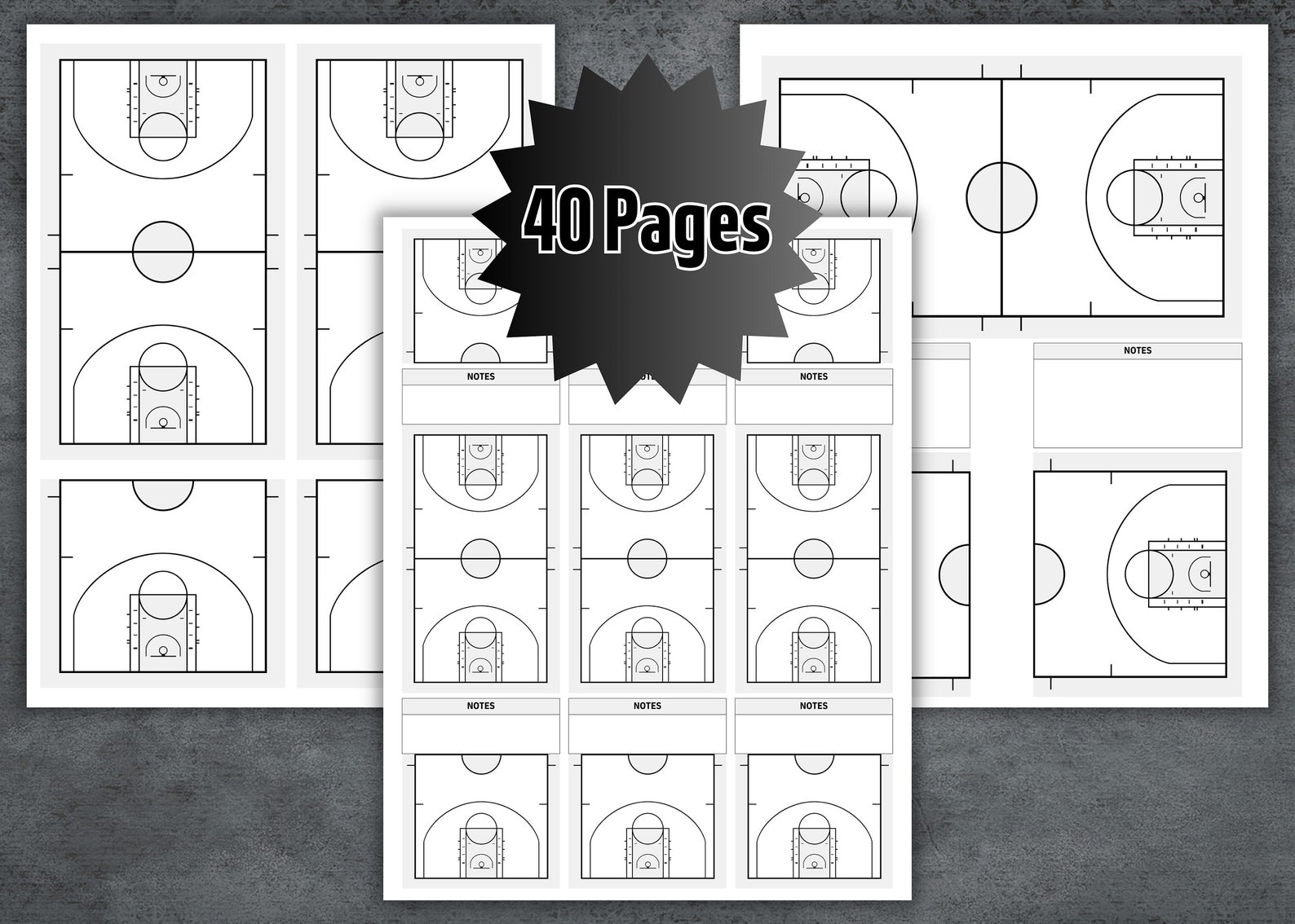 Basketball Playbook Template, Printable Blank Basketball Diagrams Basketball Playbook Template, Printable Blank Basketball Diagrams