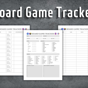 Board Game Trackers, Social Games, Board Game Log, What to Play Next, Dice Games Tracker, Card Games Log, Board Game Sheet, Instant Download