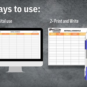 Time Table Netball Netball Schedule Template, Printable Netball Schedule, Editable Netball ...