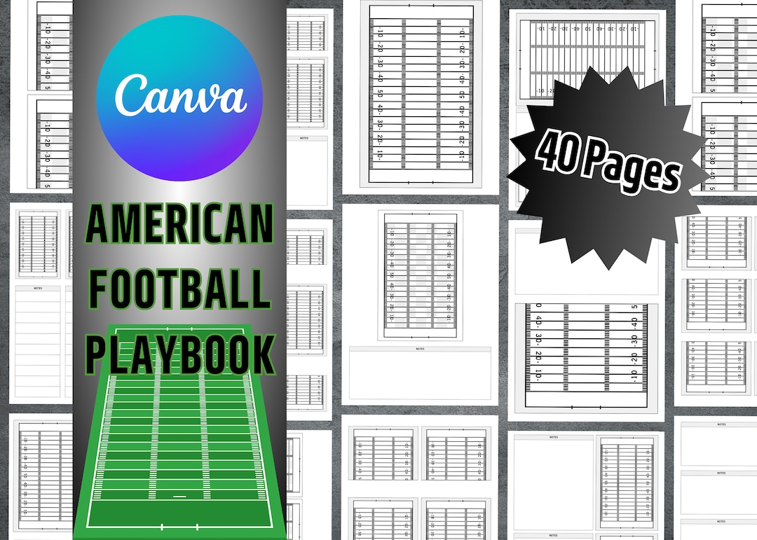 American Football Playbook Template, Printable Blank Football Diagrams
