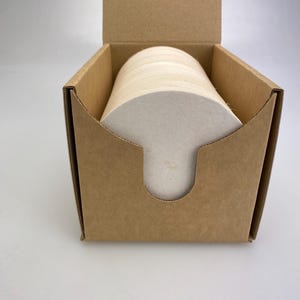 Posavasos absorbentes ZEZAZU de 10 cm, redondos, de cartón blanco de gramaje alto (1,6") (paquete de 90) para bebidas, bricolaje, diseños de azulejos zen y tableros de arte.