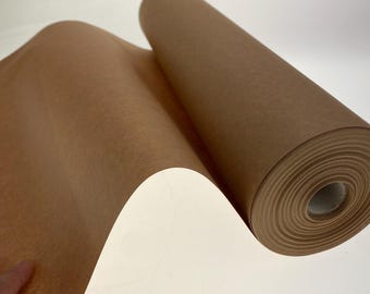ZeZaZu Brown Kraft Paper Roll - 45 cm x 50 m - 100 g, weight 2,495 kg Ideal for Packing, Moving, Gift Wrapping, Shipping, Parcel, Crafts,