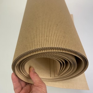 38 cm x 1,25 m 6 piezas Hojas de flauta E abiertas marrón / marrón claro 14,96 pulgadas x 49,21 pulgadas, hojas de flauta E abiertas de cartón corrugado