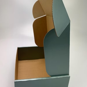 5 st. "Gråblå" wellpapplådor: Royal Mail-storlek (25x17x8 cm)