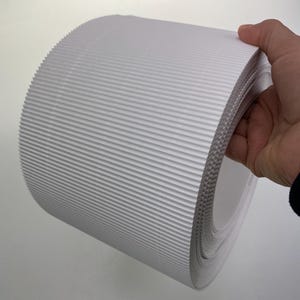 15 cm x 90 CM - 5,90 x 35,43 polegadas (pacote com 15 unidades) folhas de papelão ondulado branco/branco E-flute abertas