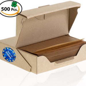ZeZaZu Carta pergamena non sbiancata 14 x 14 cm (500 fogli) Hamburger, Diamond Painting Craft I Rivestimento bifacciale, siliconata, scatola dispenser