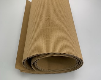 6 folhas de papelão ondulado 43 cm x 1,01 metro, marrom / marrom OPEN E-Flute