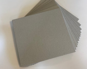 Feuilles de carton gris (8 pièces) : 2 mm d'épaisseur, 22 x 24 cm, création et emballage