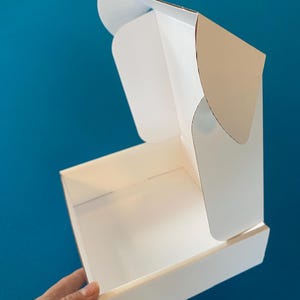 7 wit gecoate (18 cm x 18 cm x 6,2 cm), /b/h) golfkartonnen verzenddozen, verzenddozen voor kleine pakketten, zakelijk, cadeau
