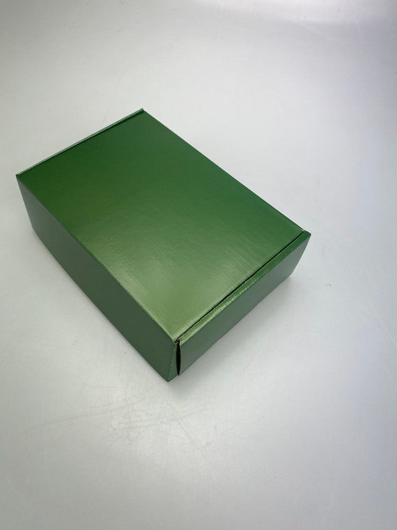 Paquete de 5 cajas de envío de cartón corrugado, cajas postales para  paquetes pequeños de Royal Mail, negocios, almacenamiento o regalo 25x17x8  cm, verde/br -  México