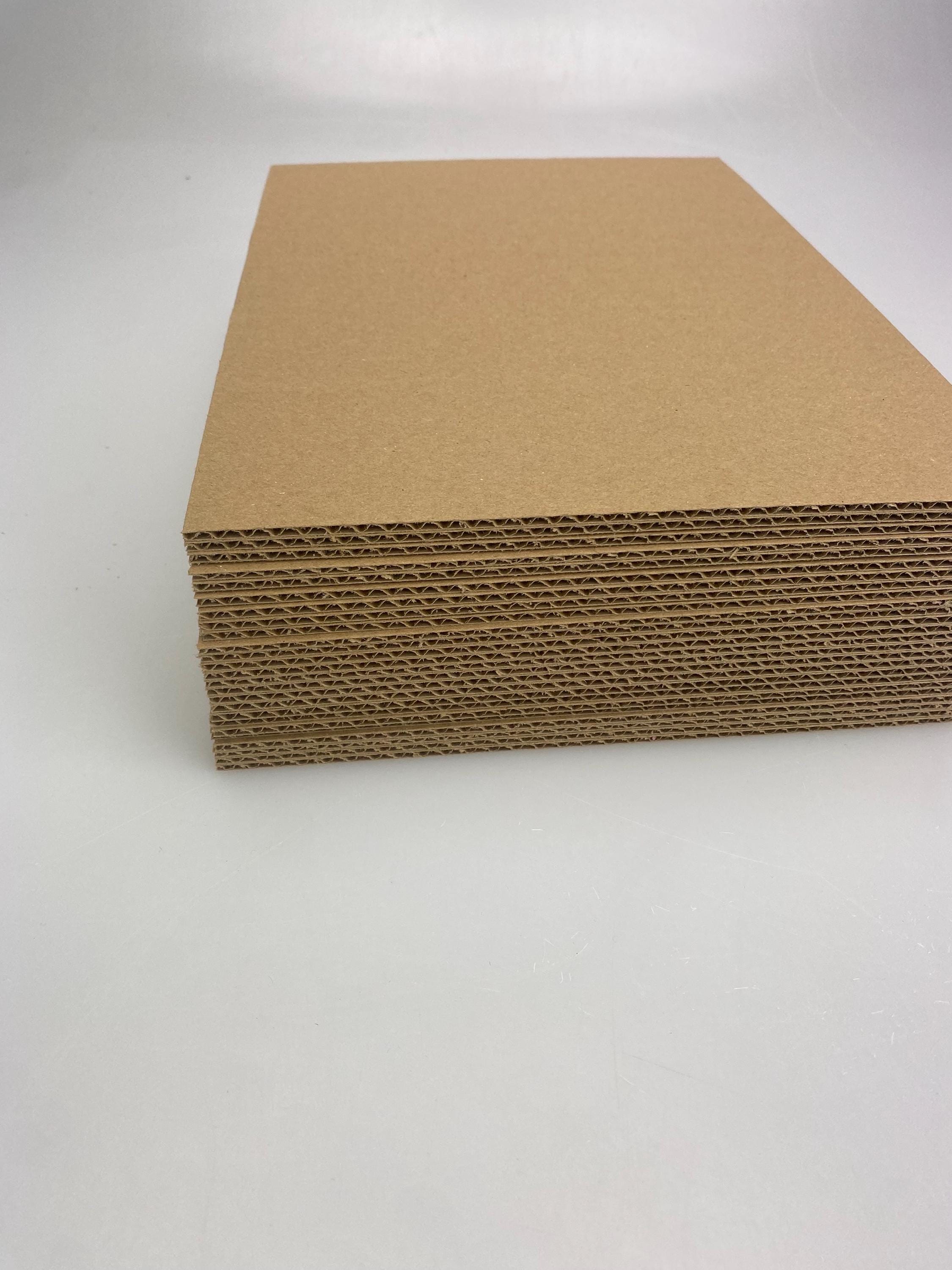 Fogli Di Cartone Ondulato A3 Spessore 3mm - 24 Fogli Kraft Per Imballaggi, Arte E Fai Da Te
