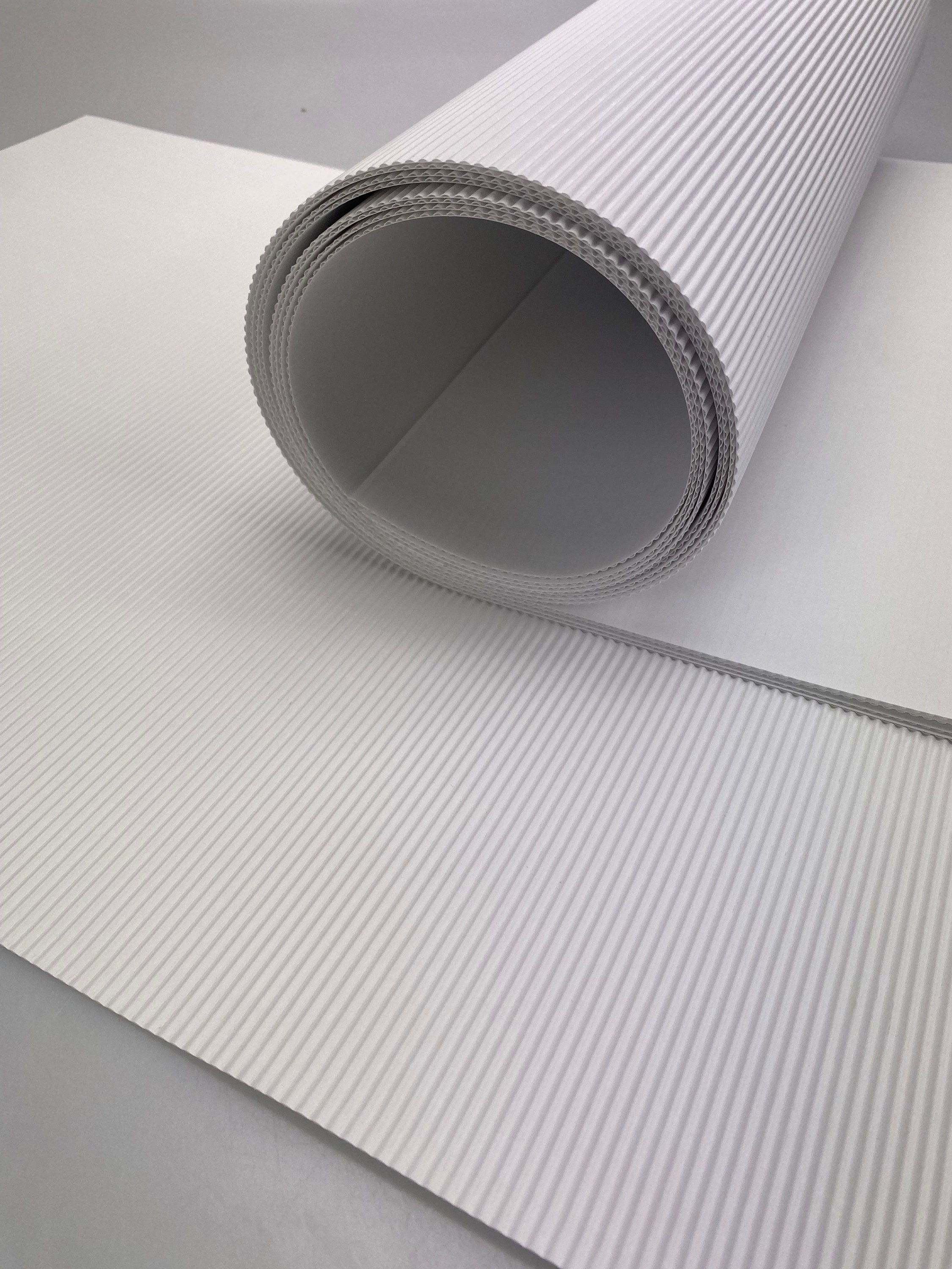 43cm X 100cm pack of 5 Pcs White/white Corrugated Cardboard E-flute ...