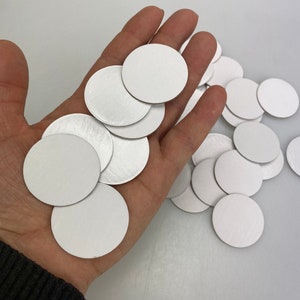 Círculos de cartón corrugado blanco/blanco de 38 mm - 1,496 pulgadas (paquete de 100 piezas) flauta E