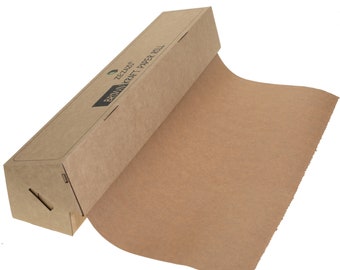 ZeZaZu Brown Kraft Paper Roll - 45 cm x 30,5 m - 100 g, Ideal for Packing, Moving, Gift Wrapping, Postal, Shipping, Parcel, Crafts