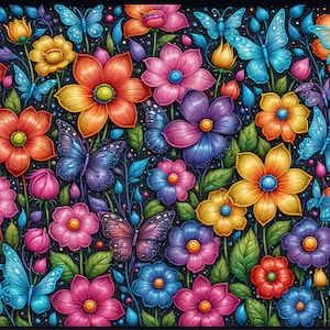 Sinfonía Floral N.º 3, Puzzle Premium de 500 y 1000 piezas para adultos con un diseño de flores de colores. Fabricado por ZEZAZU en Europa.