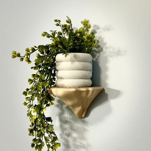 Floating Mushroom Shelves With Drainage | Wall Mounted Plant Shelf