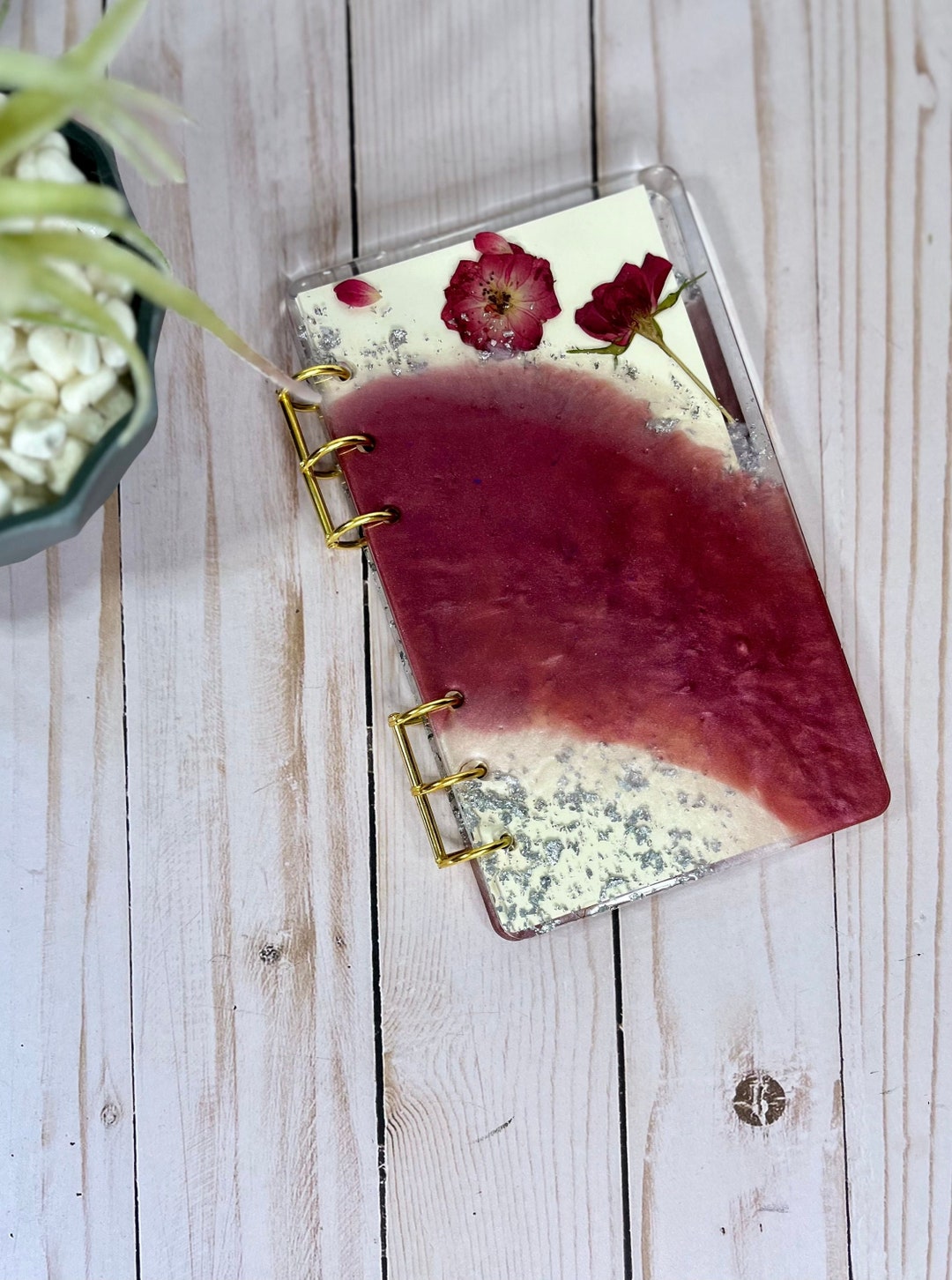 Custom Resin Notebooks With Pressed Flowers Etsy