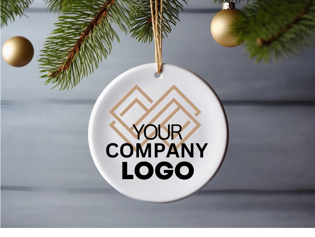Custom Company Logo Ornament Business Logo Christmas Etsy