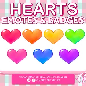 Hearts: Emotes & Badges | Cute Emotes, Twitch Emotes, Discord Emotes, Badges