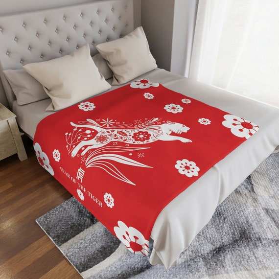 Red tiger online blanket